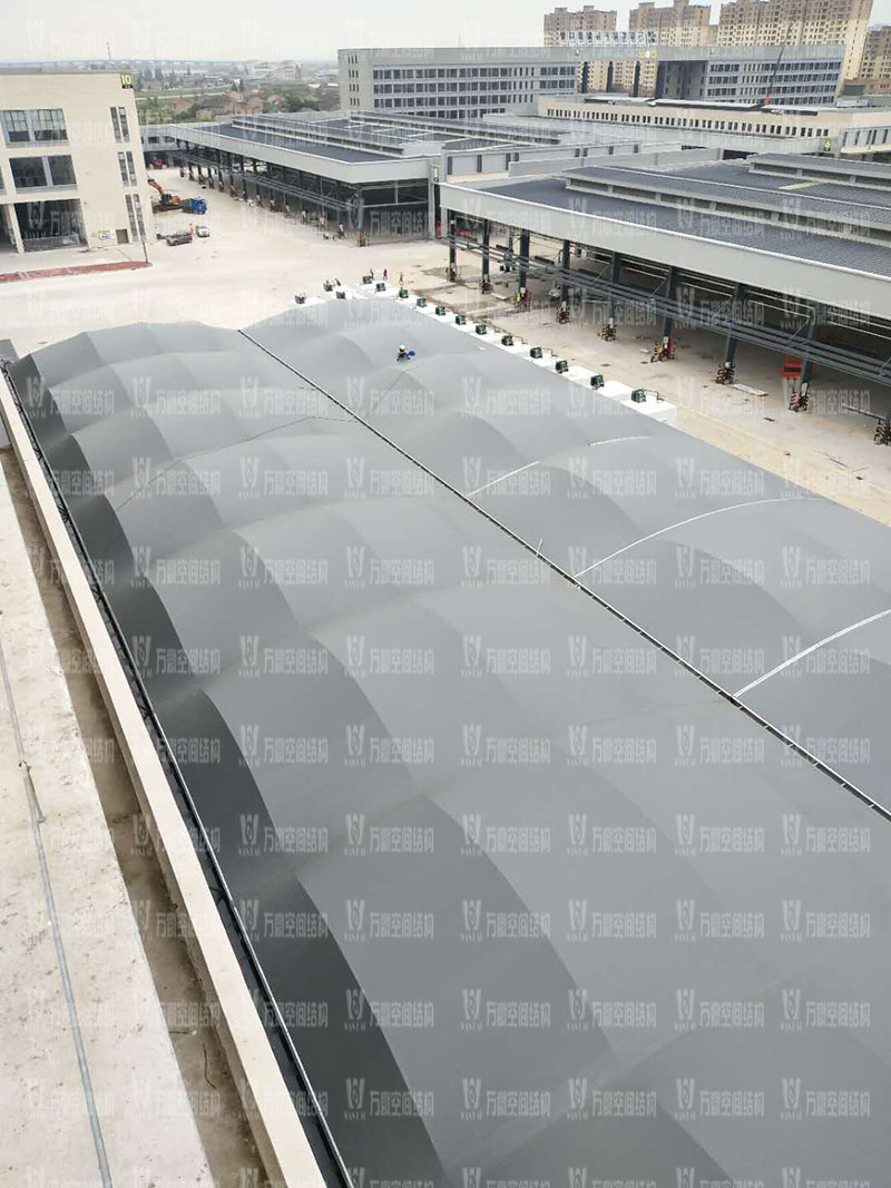 奉化方橋農(nóng)副膜結(jié)構(gòu)雨棚工程項(xiàng)目竣工 奉化方橋農(nóng)副膜結(jié)構(gòu)雨棚工程項(xiàng)目竣工