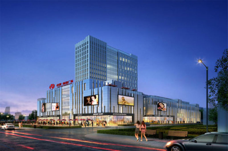 新泰卓越·財(cái)富廣場膜結(jié)構(gòu)項(xiàng)目接近尾聲