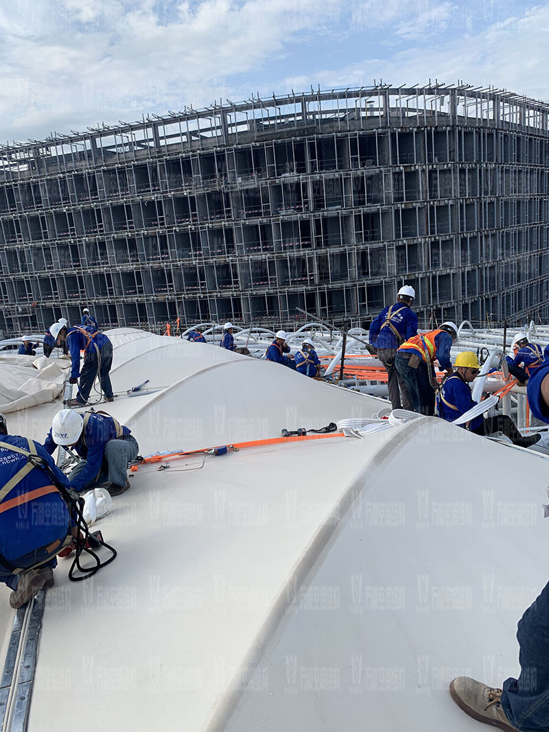 萬豪空間結(jié)構(gòu)員工到杭州亞運(yùn)會棒(壘)球體育文化中心膜結(jié)構(gòu)項目學(xué)習(xí)交流 萬豪空間結(jié)構(gòu)員工到杭州亞運(yùn)會棒(壘)球體育文化中心膜結(jié)構(gòu)項目學(xué)習(xí)交流