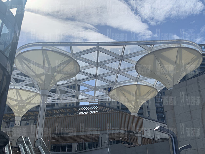 萬豪空間結(jié)構(gòu)員工到臺州大板橋ETFE氣枕天幕項目、溫州鐵定溜溜樂園ETFE天幕及PTFE景觀傘膜結(jié)構(gòu)工項目學習交流