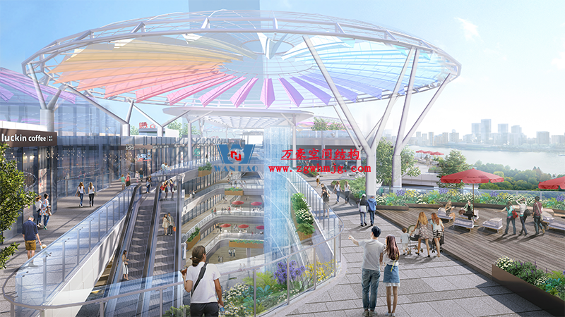 明宇廣場6號地塊商業(yè)(萬達(dá)廣場)改造項目鋼膜結(jié)構(gòu)ETFE蓋頂天幕工程進(jìn)入鋼結(jié)構(gòu)吊裝階段 明宇廣場6號地塊商業(yè)(萬達(dá)廣場)改造項目鋼膜結(jié)構(gòu)ETFE蓋頂天幕工程進(jìn)入鋼結(jié)構(gòu)吊裝階段