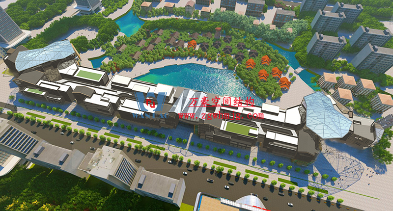 合肥文一塘溪津門天幕鋼結(jié)構(gòu)及ETFE氣枕膜工程施工進(jìn)度