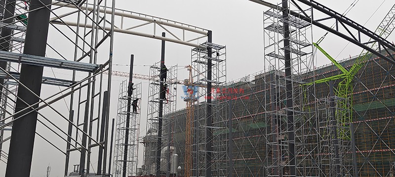 浙江真愛毯業(yè)科技有限公司廠房三屋面膜結(jié)構(gòu)工程最新進(jìn)度