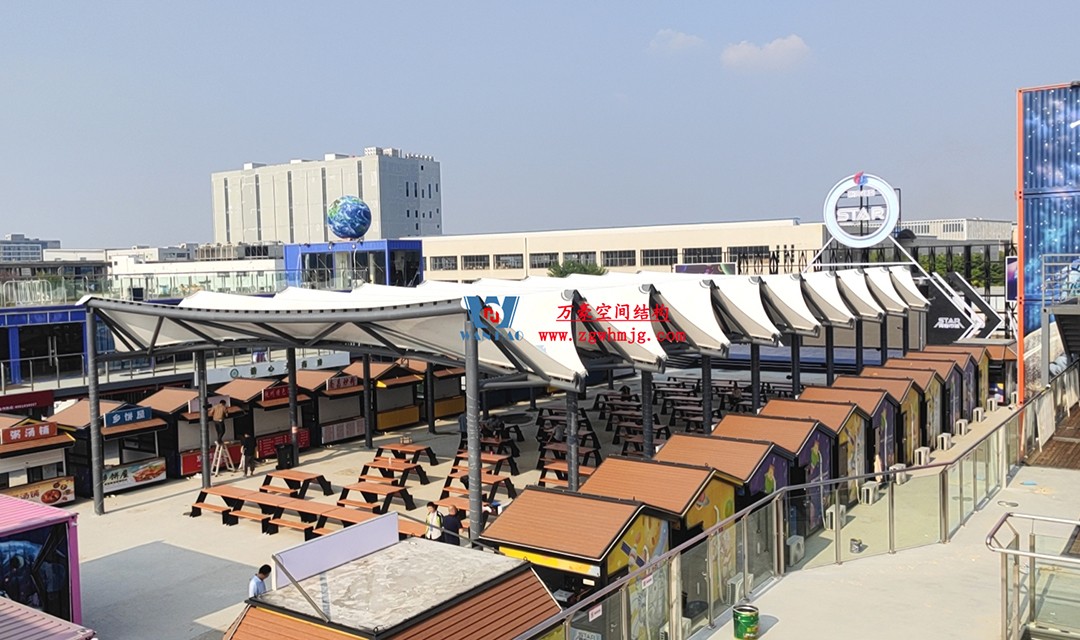 有骨骼、有皮膚的PTFE膜結(jié)構(gòu)建筑