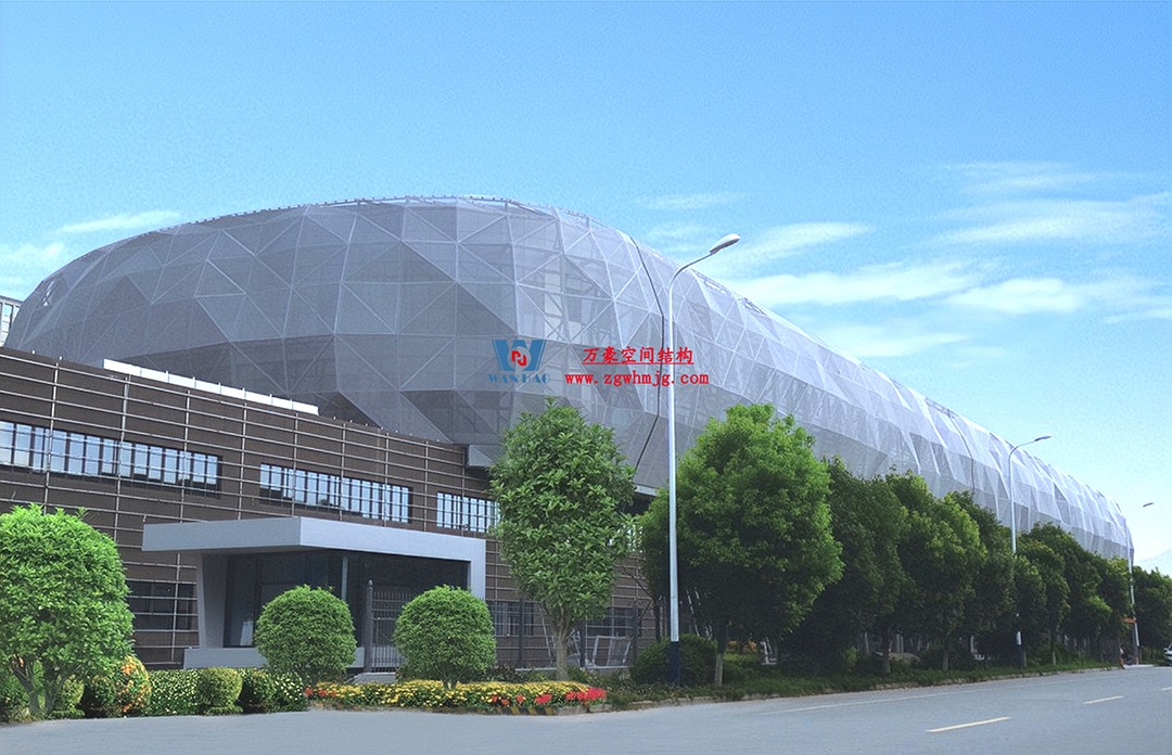 有骨骼、有皮膚的PTFE膜結(jié)構(gòu)建筑