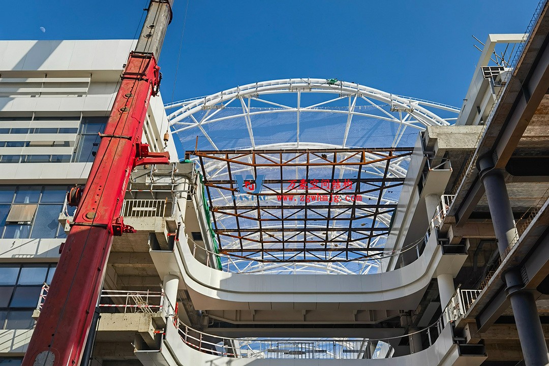 工程進(jìn)度全速推進(jìn)，PTFE膜材張拉在即！