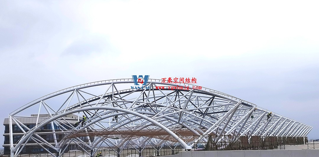 工程進(jìn)度全速推進(jìn)，PTFE膜材張拉在即！