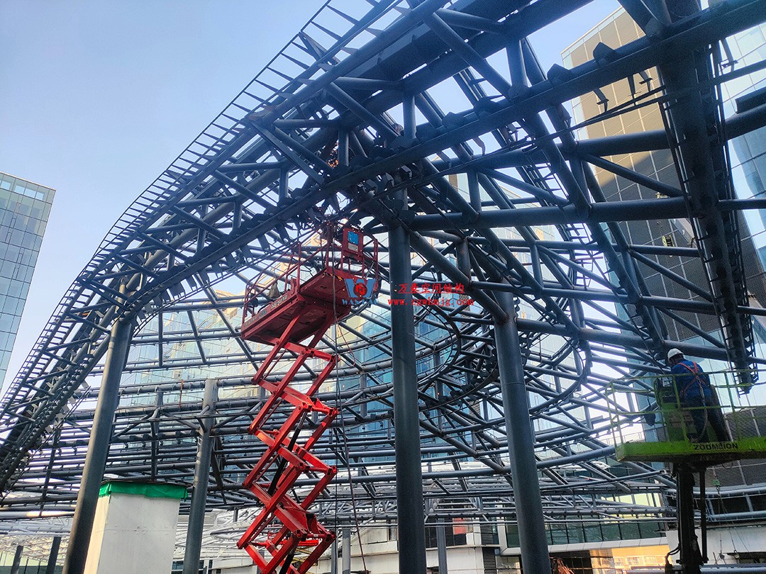 恭喜|杭州博多森谷ETFE氣枕連廊天幕順利完工 恭喜|杭州博多森谷ETFE氣枕連廊天幕順利完工