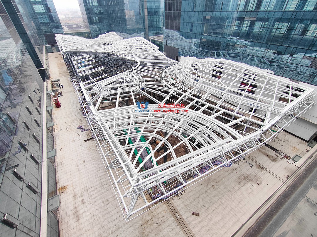 恭喜|杭州博多森谷ETFE氣枕連廊天幕順利完工 恭喜|杭州博多森谷ETFE氣枕連廊天幕順利完工