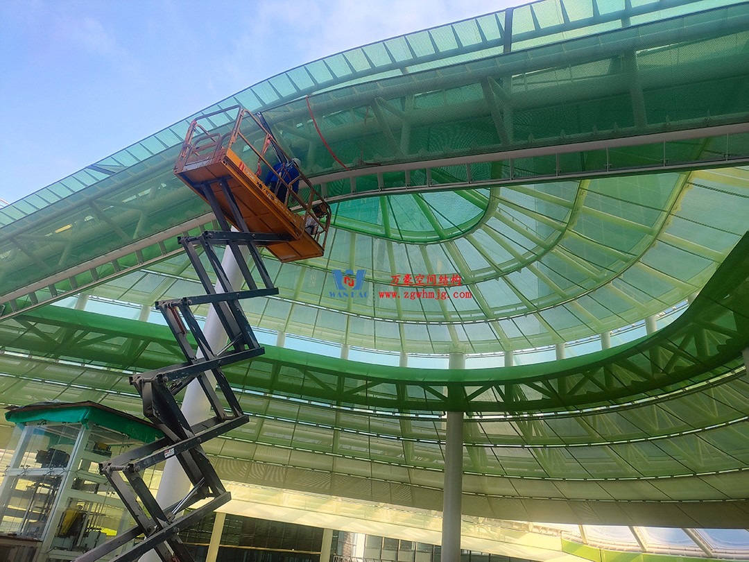 恭喜|杭州博多森谷ETFE氣枕連廊天幕順利完工 恭喜|杭州博多森谷ETFE氣枕連廊天幕順利完工