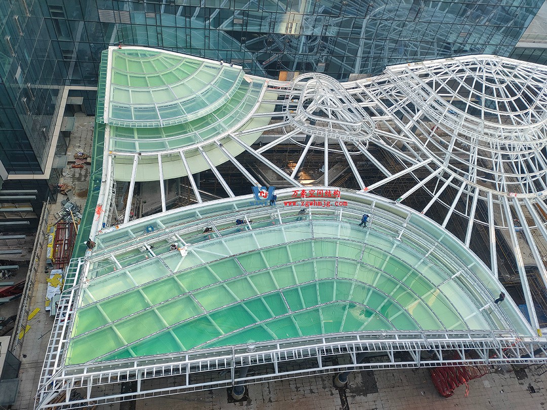 恭喜|杭州博多森谷ETFE氣枕連廊天幕順利完工 恭喜|杭州博多森谷ETFE氣枕連廊天幕順利完工