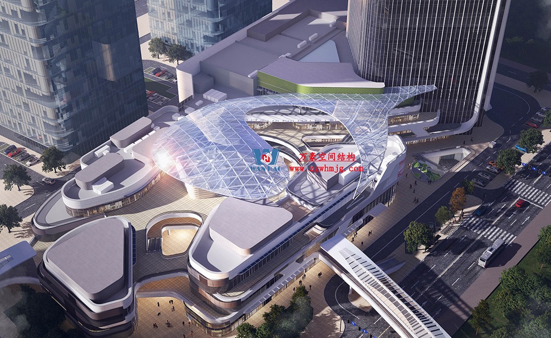 擁有夢幻外衣的ETFE膜結構商業(yè)天幕 擁有夢幻外衣的ETFE膜結構商業(yè)天幕