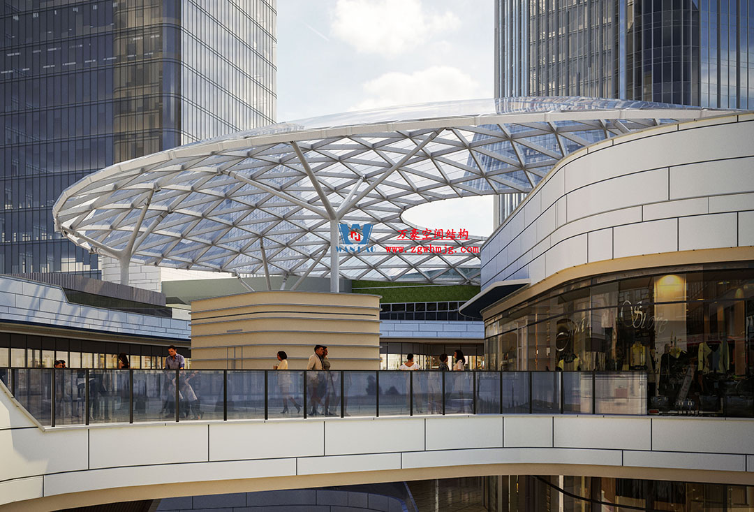 擁有夢幻外衣的ETFE膜結構商業(yè)天幕 擁有夢幻外衣的ETFE膜結構商業(yè)天幕