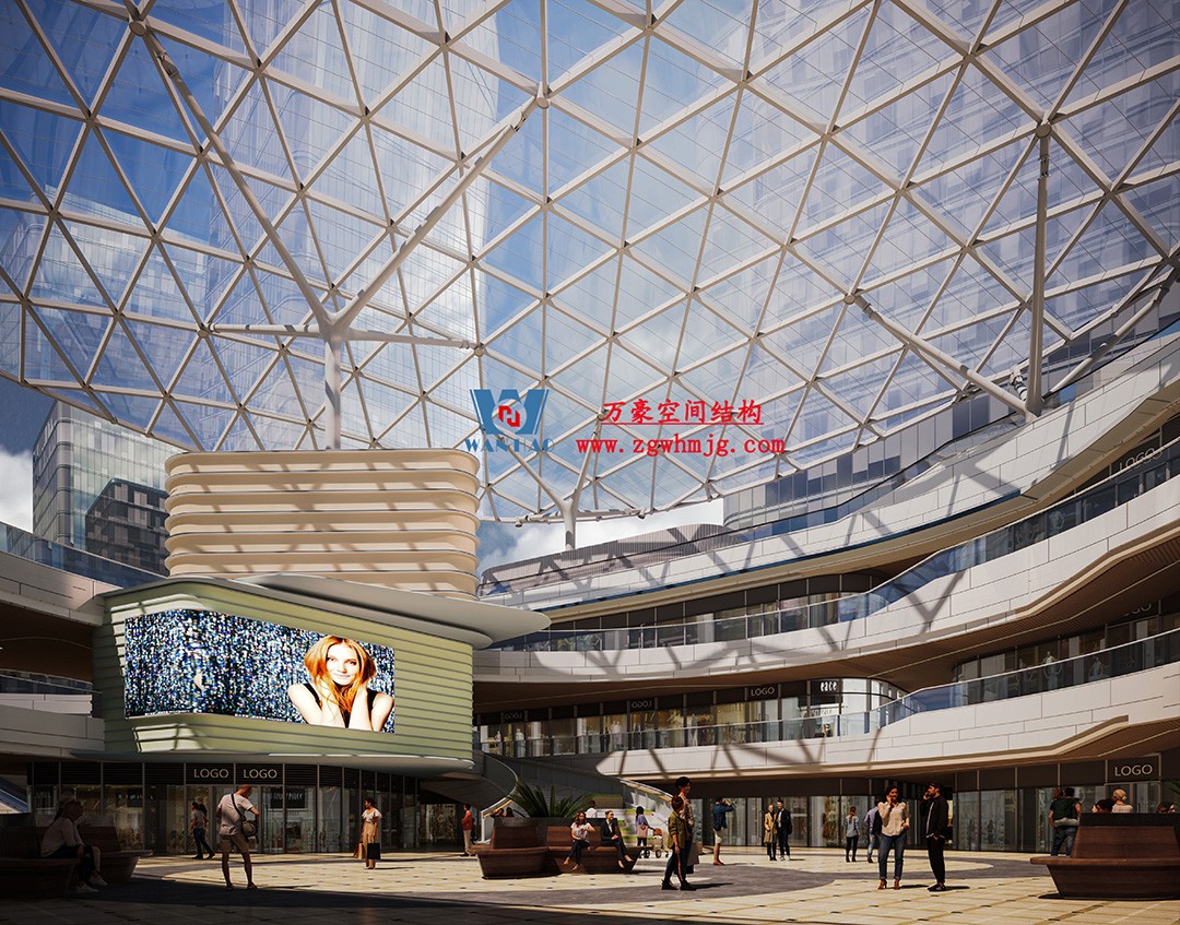 擁有夢幻外衣的ETFE膜結構商業(yè)天幕 擁有夢幻外衣的ETFE膜結構商業(yè)天幕