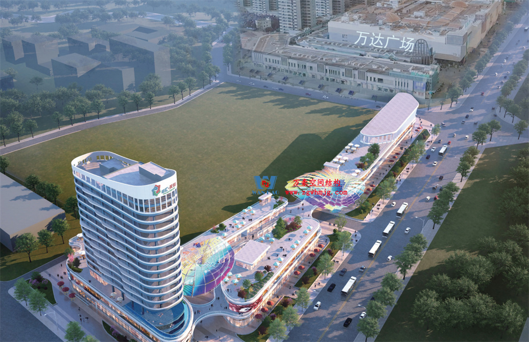 茂名總匯天街ETFE氣枕商業(yè)天幕，打造光影藝術“場景”