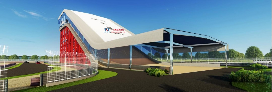 馭風逐沙，織就賽道美學——比亞迪紹興嵊州賽車場干拔沙坡觀景平臺鋼膜結(jié)構(gòu)