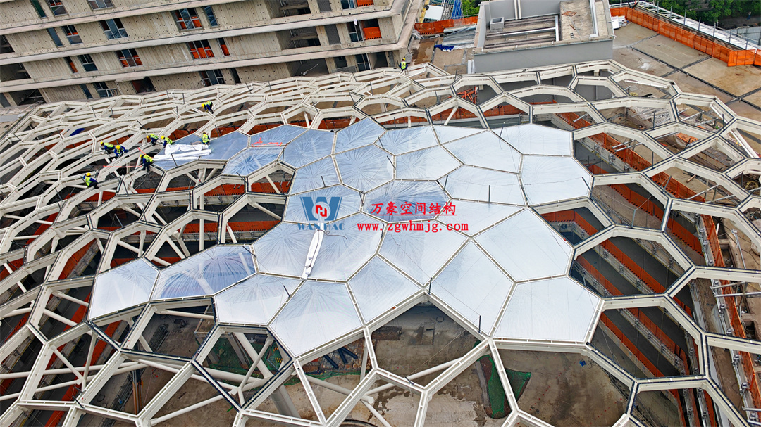 浙江萬豪空間結(jié)構(gòu)集團(tuán)有限公司安吉云安里項(xiàng)目膜結(jié)構(gòu)工程進(jìn)展報(bào)告