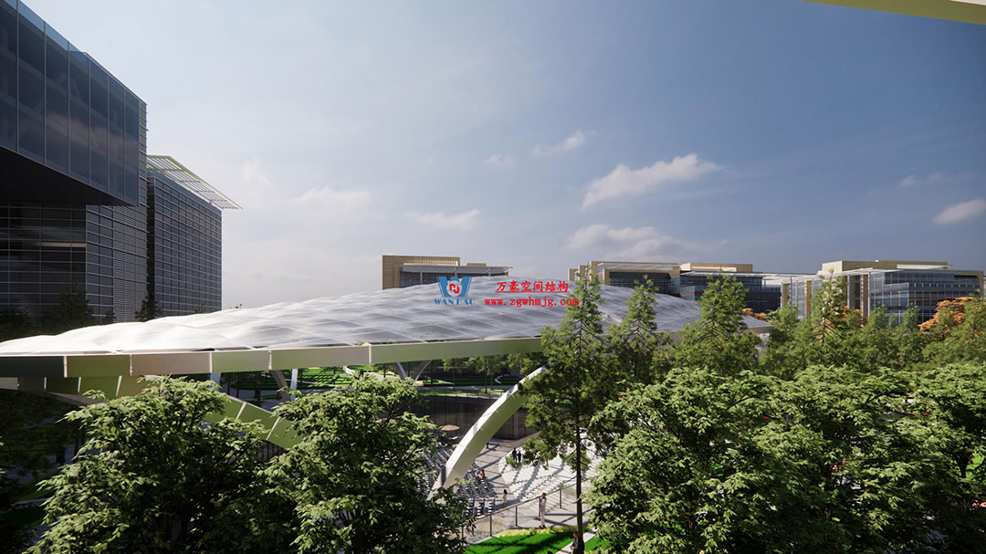 ETFE氣枕膜與雙曲面空間網(wǎng)殼結(jié)構(gòu)結(jié)合是什么樣？一起來一睹真容