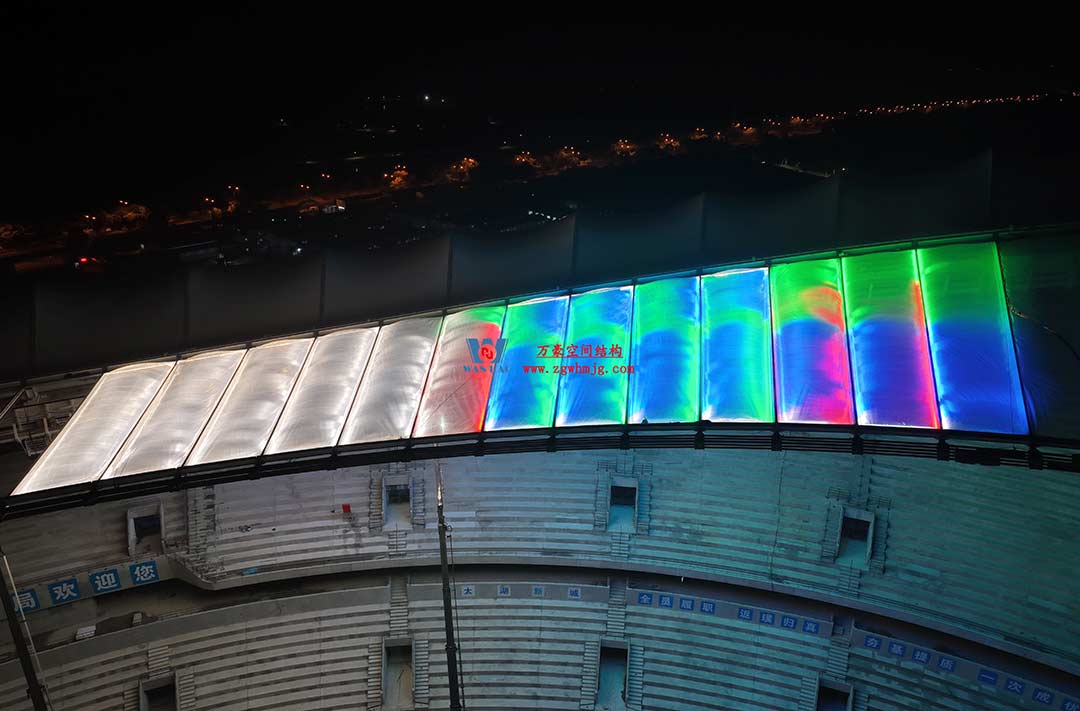 太湖之畔，華燈初上|無錫奧體中心施工加速