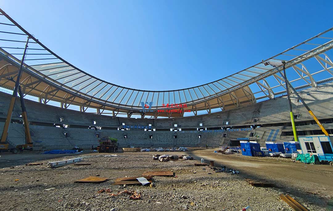 太湖之畔，華燈初上|無錫奧體中心施工加速