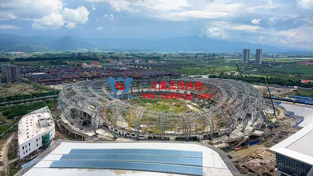 瑞麗國(guó)際文體中心建設(shè)項(xiàng)目體育場(chǎng)屋面膜結(jié)構(gòu)工程