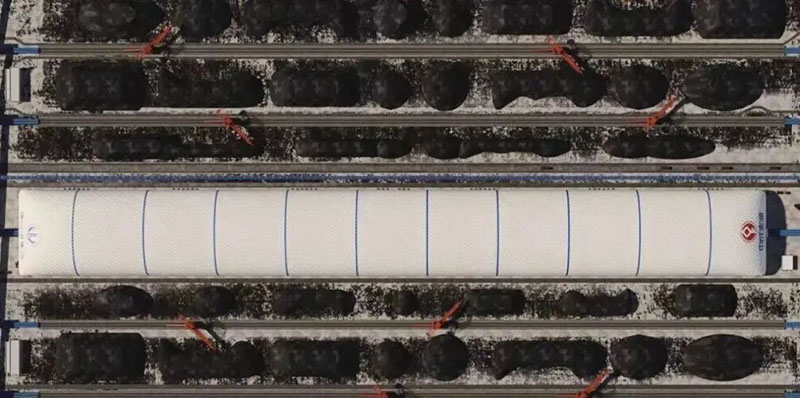 1130米，這個充氣膜有些長