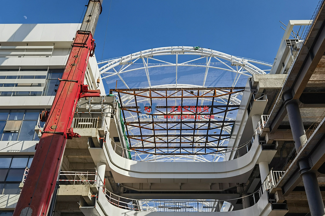 工程進(jìn)度全速推進(jìn)，PTFE膜材張拉在即！