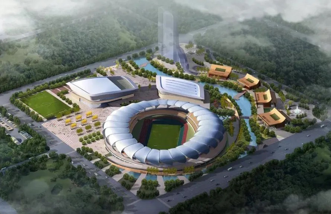 瑞麗國際文體中心緊鑼密鼓施工中，“盛世之花”即將綻放
